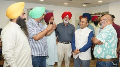 Punjab Chief Electoral Officer Sibin C visited Chandigarh Press Club