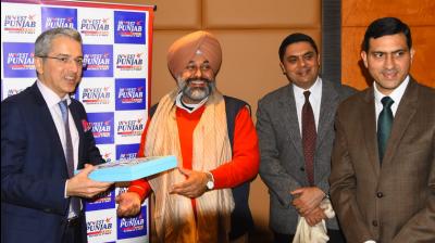 Gurkirat Singh Kotli with Executive Chairman of Dixon Technologies Sunil Vachani