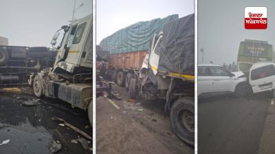 50-60 vehicles collided due to dense fog in Mahim, Haryana