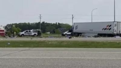 Road accident in Canada 