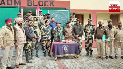 Pistol dropped by Pakistani drone recovered on international border