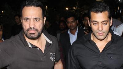 Salman Khan with bodyguard Shera
