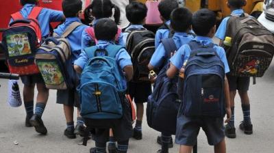 School Children with Bags