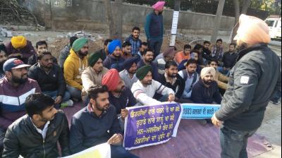 Candidates protesting