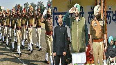 Punjab CM hoisting tricolour during 70th Republic Day