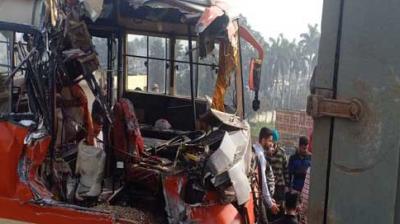 Bus and Truck Accident