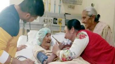 Kartar Kaur with Family