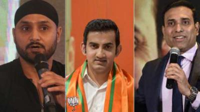 Bhajji and lakshman with Gautam 