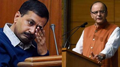 Kejriwal with Arun Jaitley 