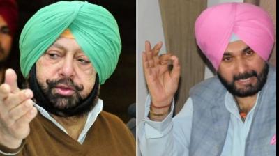  Captain Amrinder Singh and Navjot Sidhu  