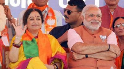 Kiran Kher with Modi 