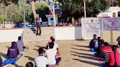 Yoga session organized by Sri Guru Gobind Singh College
