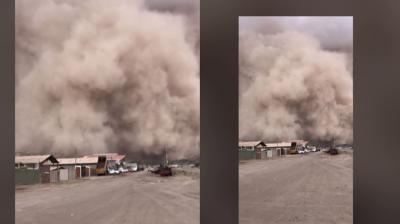 Extreme sandstorm in the South American country Chile