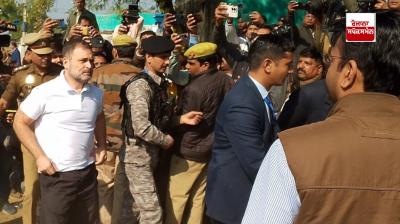 Congress leader Rahul Gandhi meets Hathras rape victim's family