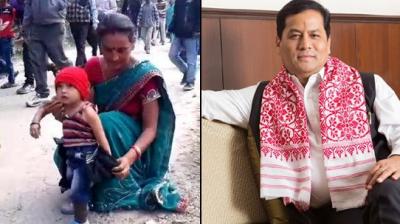 Assam police remove 3 years old child jacket 