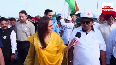 Madam Nimrat Kaur, Editor of Spokesman, attended the awareness rally against drugs organized by the Governor.