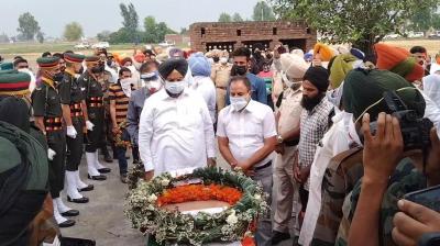 Funeral of martyred soldier Pargat Singh