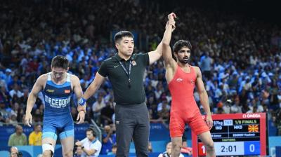 ਭਾਰਤੀ ਪਹਿਲਵਾਨ ਅਮਨ ਸ਼ਹਿਰਾਵਤ ਸੈਮੀਫਾਈਨਲ 'ਚ ਪਹੁੰਚੇ