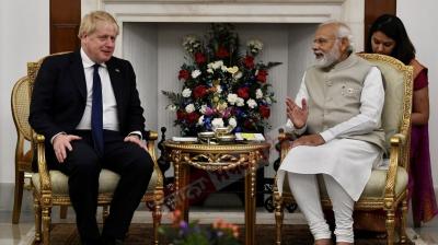Uk Pm Boris Johnson Meets PM Modi
