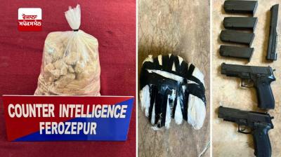  ਸਰਹੱਦ ਪਾਰੋਂ ਚਲਾਏ ਜਾ ਰਹੇ ਨਾਰਕੋ ਨੈੱਟਵਰਕ ਦਾ ਪਰਦਾਫਾਸ਼, 5 ਕਿਲੋ ਹੈਰੋਇਨ, 2 ਪਿਸਤੌਲਾਂ ਸਮੇਤ 3 ਵਿਅਕਤੀ ਕਾਬੂ