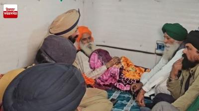 ਮਨਦੀਪ ਸਿੰਘ ਸਿੱਧੂ ਡੱਲੇਵਾਲ ਦੀ ਸਿਹਤ ਦਾ ਹਾਲ ਪੁੱਛਦੇ ਹੋਏ 