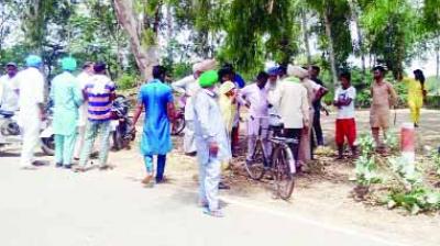 Police investigating Scene