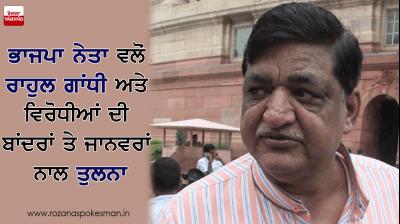 BJP leader compares Rahul Gandhi and opponents with monkeys and animals