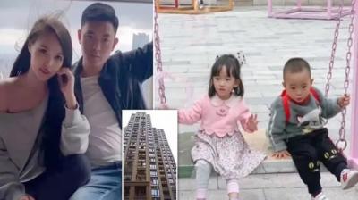 Father threw 2 innocent children from 15th floor China News in punjabi 