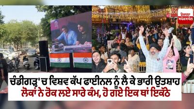 Great excitement about the World Cup final in Chandigarh