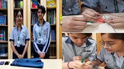 Delhi students made safety jeans for safety of girls