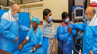 Amit Shah visits hospital Pahalgam Attack  News in punjabi 