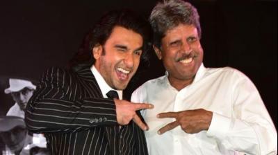 Rajvir Singh with Kapil Dev 