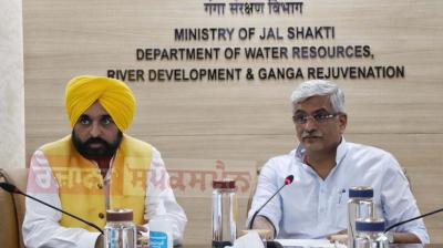 CM Mann met Union Minister Gajendra Singh Shekhawat