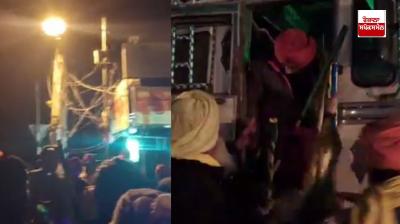 Clash between police and farmers in Lelewala village, many farmers including SHO's injured