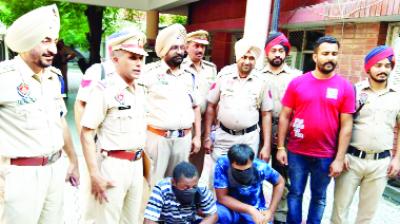 Smuggler with police party