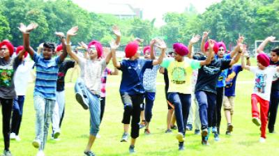 Schools and colleges students during Rehearsal
