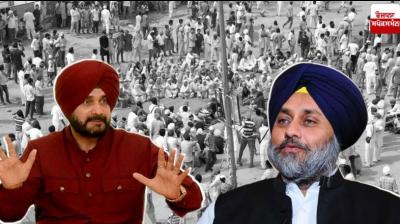 Navjot Sidhu and Sukhbir Badal
