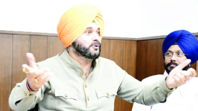 Navjot Singh Sidhu  Addressing the press