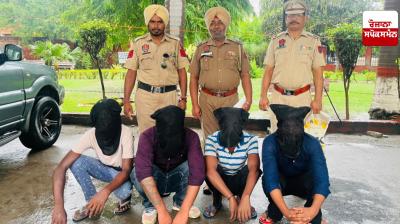 Faridkot Police arrested 04 accused along with 01 pistol, live cartridges and sharp weapons.