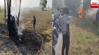 CNG car caught fire suddenly Haryana News in punjabi 