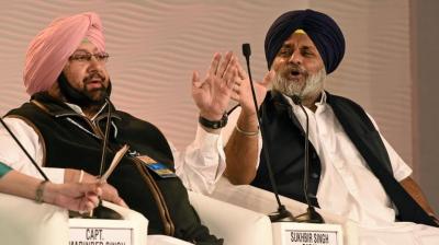 Captain Amarinder Singh and Sukhbir Singh Badal
