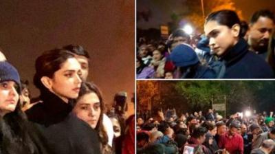 Deepika Padukone joins students at JNU during protest