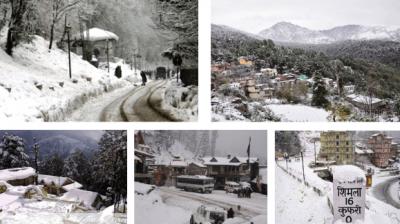  Snowfall in hills 