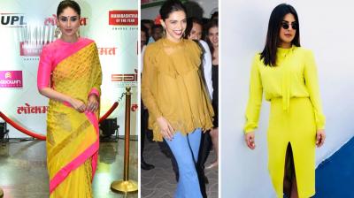 Bollywood celebrities wear neon yellow dress