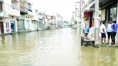 Roads Filled with Rain water