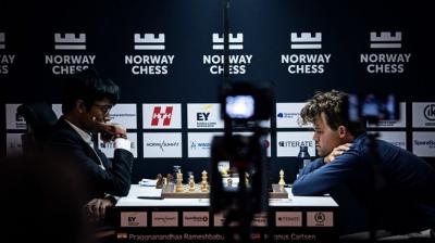 R. Pragyananda defeated world number 1 player Magnus Carlsen Norway Chess Tournament