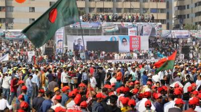 Tens of thousands rally in Bangladesh to demand new elections