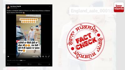 Fact Check Scripted Video Of Challan On Sticking Bhagat Singh Photo On Car Viral As Real Incident