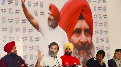 Rahul Gandhi during Press Confferense 