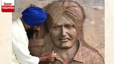 Clay painting in memory of Sidhu Moosewala 